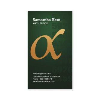 Gold Alpha-Symbol Green Emerald Tutoring