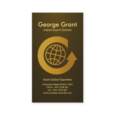 Gold Alphabet-G Global Circle Import Export