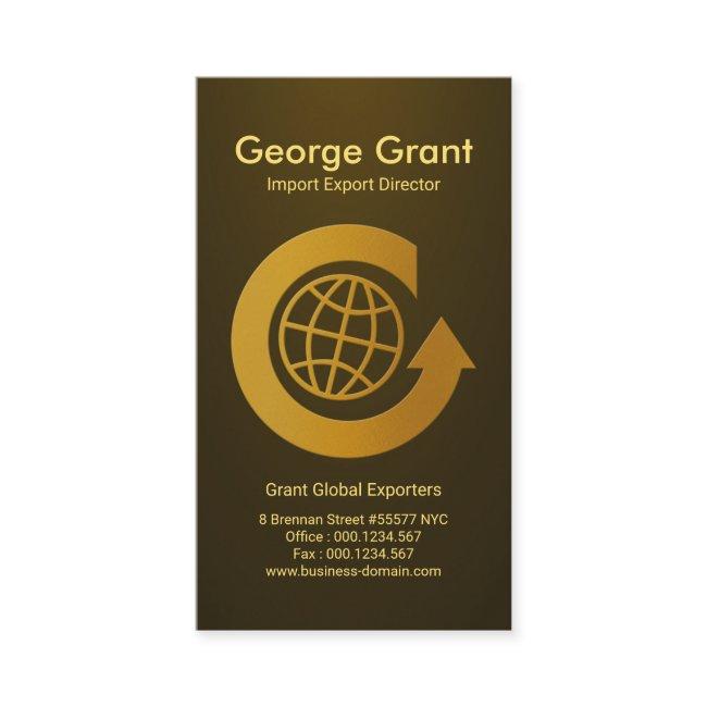 Gold Alphabet-G Global Circle Import Export