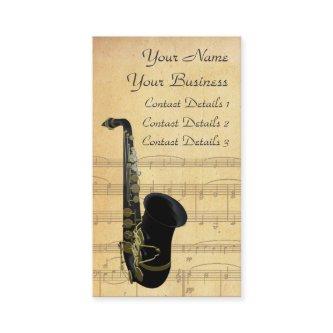 Gold and Black Saxophone Sheet Music