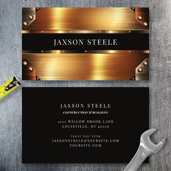 Gold and Bronze Riveted Industrial