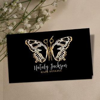 Gold and pearl Scissors and Butterfly Stylish