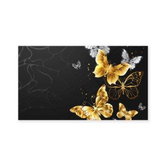 Gold and white butterflies appointment card
