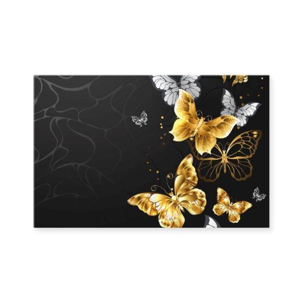 Gold and white butterflies