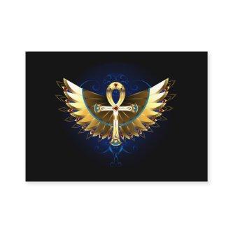 Gold Ankh with Wings