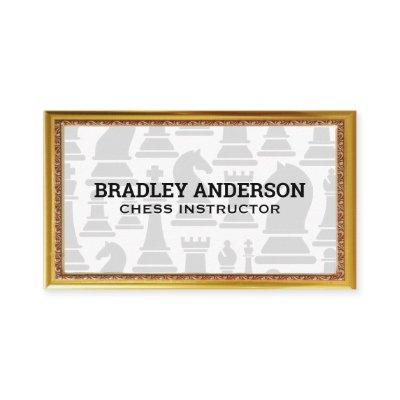 Gold Antique Border | Chess Pieces