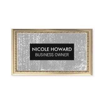 Gold Antique Frame | Gray Grunge Texture