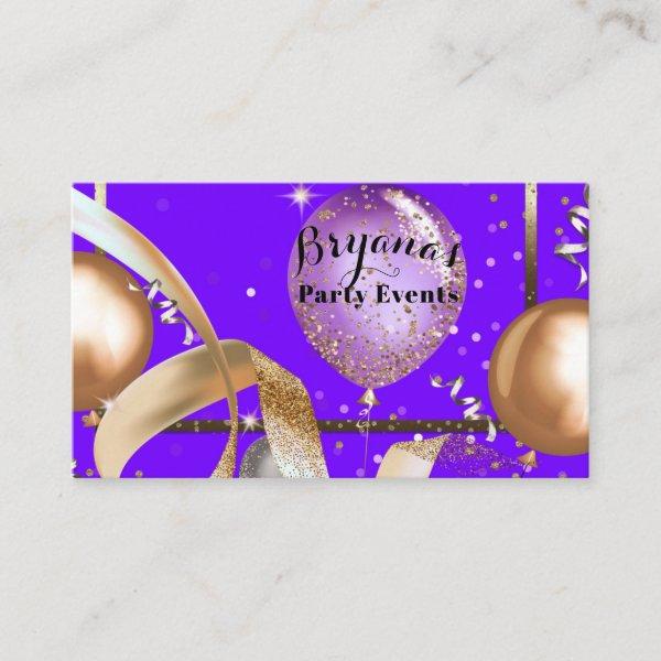 Gold Balloons Purple Party Event Planner