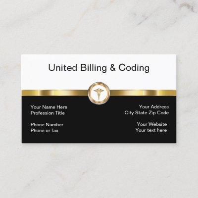 Gold Black And White Medical Billing Coding