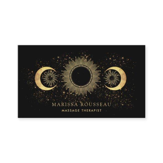 Gold Black Celestial Massage Therapist