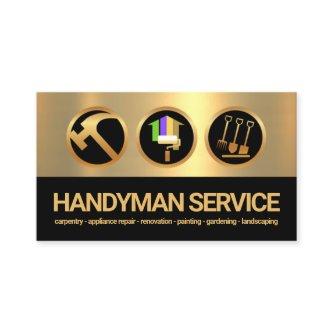 Gold Black Layers Handyman Tools Icons Builder