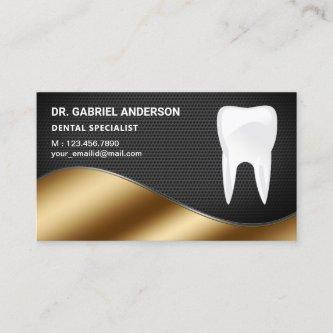 Gold Black Mesh Tooth Dental Clinic Dentist