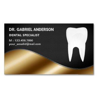 Gold Black Mesh Tooth Dental Clinic Dentist  Magnet