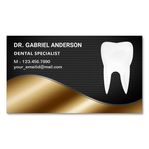 Gold Black Mesh Tooth Dental Clinic Dentist  Magnet