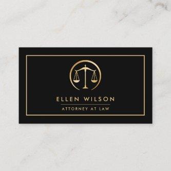 Gold & Black Scale Of Justice Attorney At Law