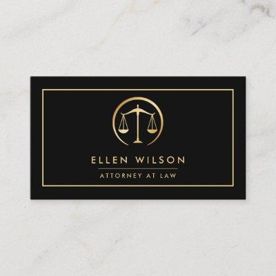 Gold & Black Scale Of Justice Attorney At Law