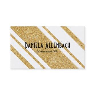 Gold & Black Stripes | Diagonal