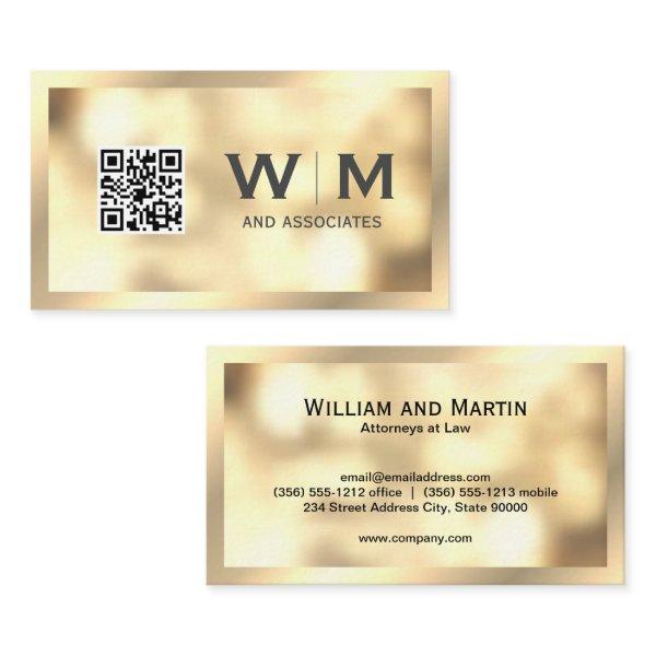Gold Bokeh Monogram | QR CODE