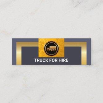 Gold Border Frame Stylish Tab Truck For Hire Mini