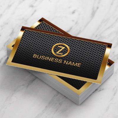 Gold Border Monogram Metal Cells