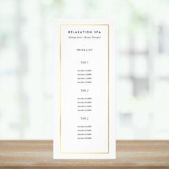 Gold Border on White | Modern Rack Card