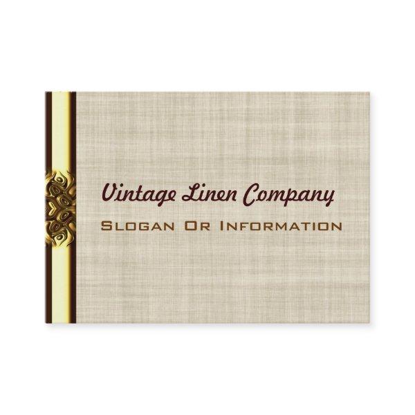 Gold Border Vintage Linen