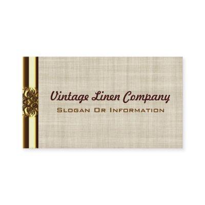 Gold Border Vintage Linen
