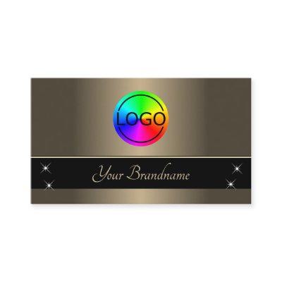 Gold Brown and Black Modern with Logo Professional