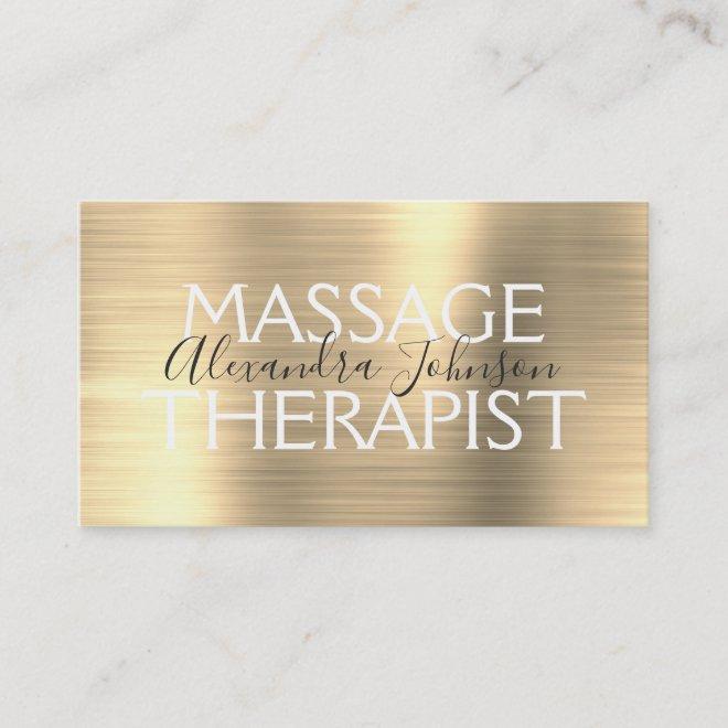 Gold Brushed Metal Massage Therapist