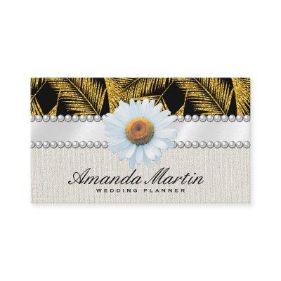 Gold Brushed Palm Leaf Pattern