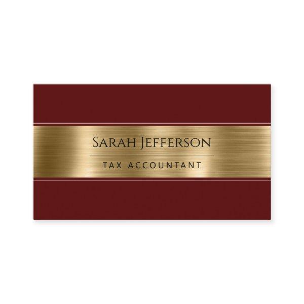 Gold Burgandy Professional Metallic Elegant QR