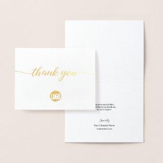 Gold Business Customer Appreciation Thank you Foil Card