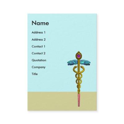 GOLD CADUCEUS,DOCTOR,MEDICAL SERVICE,Blue Purple