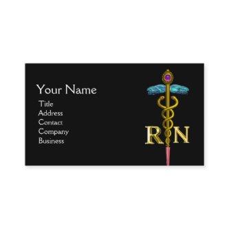 GOLD CADUCEUS REGISTERED NURSE SYMBOL ,Black