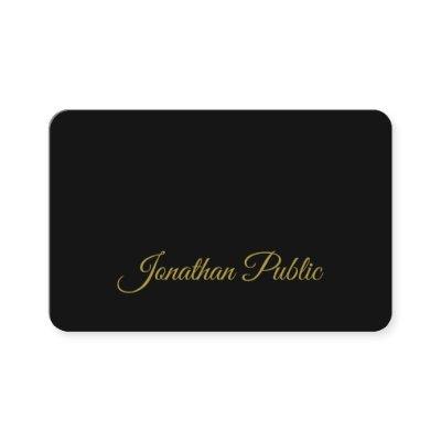 Gold Calligraphy Script Simple Black Attractive