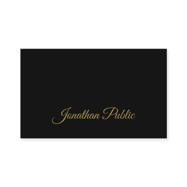 Gold Calligraphy Script Sleek Black Attractive