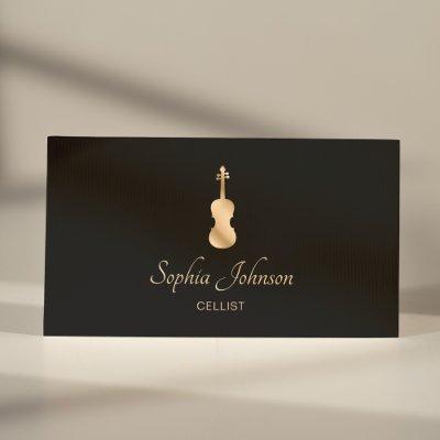 Gold Cello Elegant Script