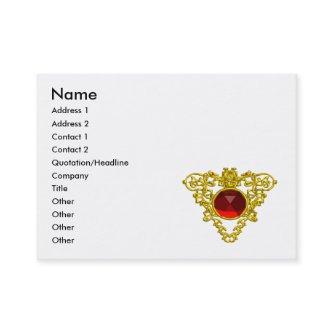 GOLD CELTIC HEART JEWEL,RED RUBY GEMSTONE Blue
