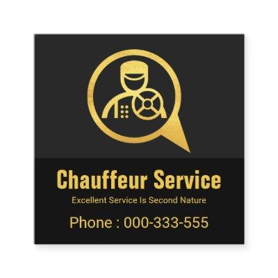 Gold Chauffeur Speech Box Driving Square