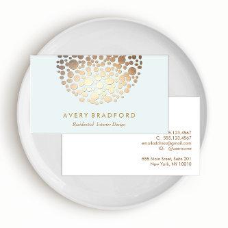 Gold Circles Embossed Look