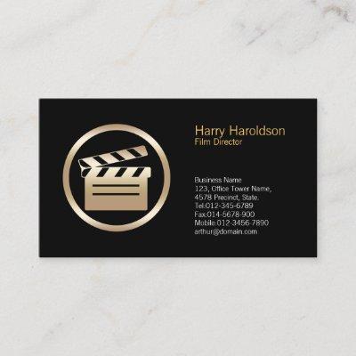 Gold Clapperboard Icon Director