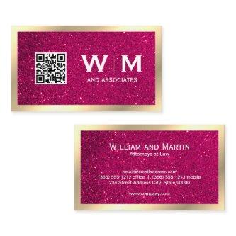 Gold Classic Monogram | QR CODE | Glitter