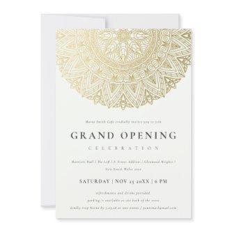 Gold Classy Ornate Mandala Grand Opening Invite