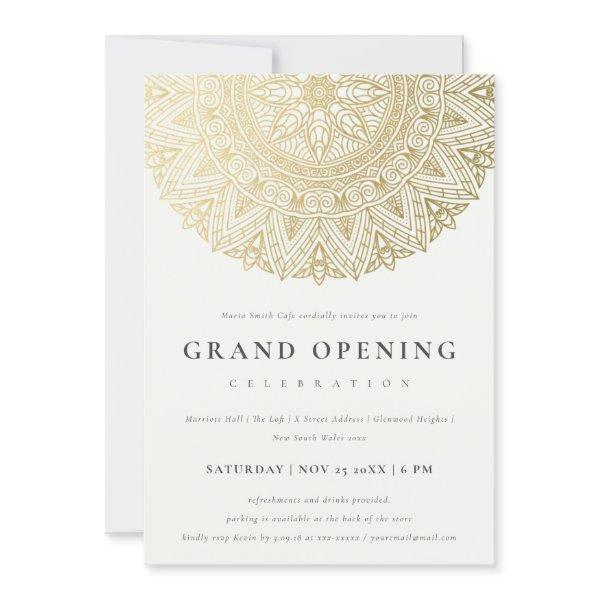 Gold Classy Ornate Mandala Grand Opening Invite