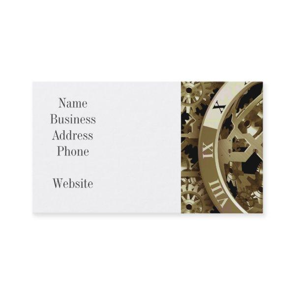 Gold Clocks and Gears Steampunk Mechanical Gifts
