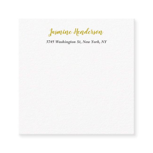 Gold Color Calligraphy Professional Elegant Enclosure Card