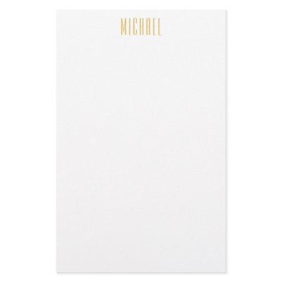Gold Color Professional Trendy Minimalist Name Stationery