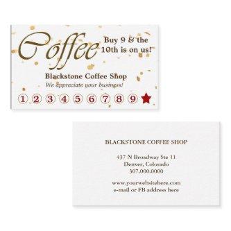 Gold Confetti Coffee Loyalty