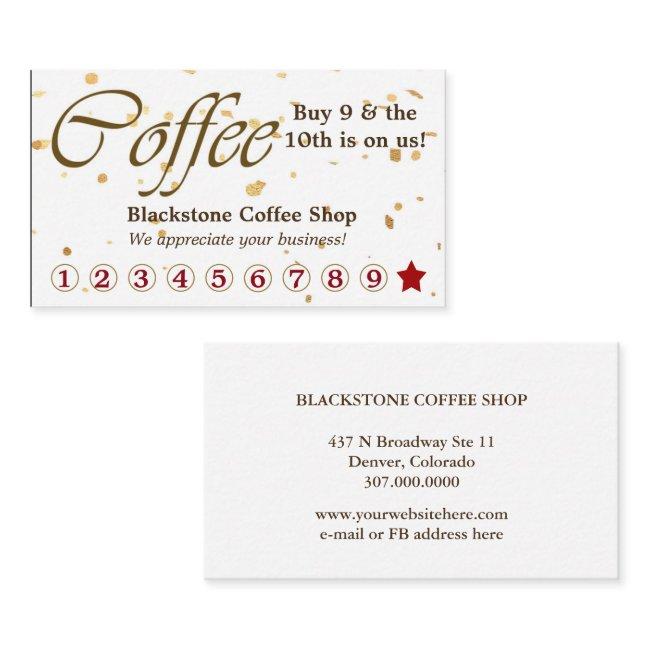 Gold Confetti Coffee Loyalty