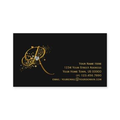 Gold & Diamonds Initial R Stardust